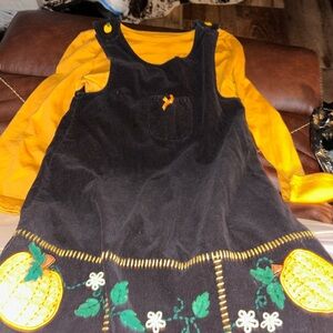 Kids Pumpkin Patch overall Dress!